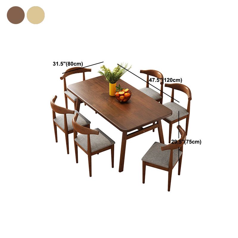 Solid Wood Top Dining Table Traditional Luxury Rectangle Table with 4 Legs Clearhalo 'Dining Tables & Seating' 'Dining Tables' 'dining_table' 'furn' 'furn_dining_table' 'Furniture' 'Kitchen & Dining Furniture' 1200x1200_b9c9d9d7-8d28-45b5-ba9f-34a10237bf1f