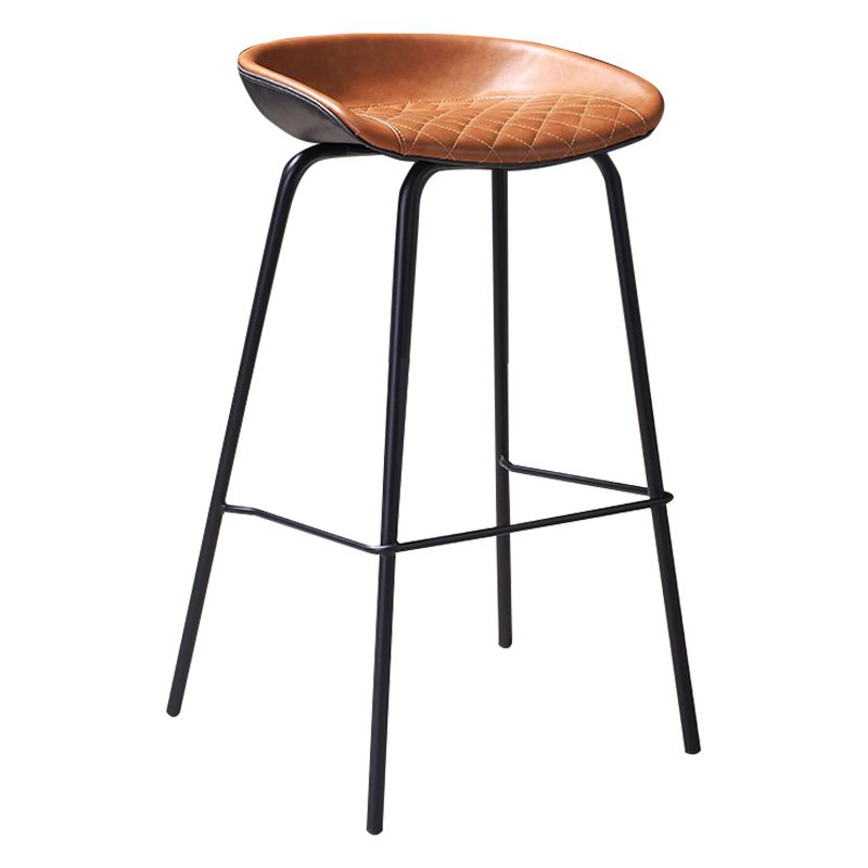 Vintage-Style Metal Low Back and Strap Pedal Bar Stool 30- inch Bar Stool Clearhalo 'Bar Furniture' 'Bar Stools' 'bar_stools' 'furn' 'furn_bar_stools' 'furniture_bar_stools' 'Kitchen & Dining Furniture' 'kitchen&dining_furn' 'kitchen' 'kitchen_furn' Furniture' 1200x1200_b9ca8848-6600-4821-9f6f-023becc8c676