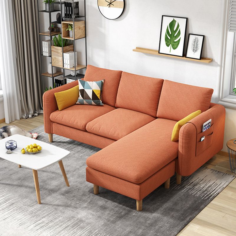 Sedute di sedute di cuscini quadrati nordici con tessuto di stoccaggio