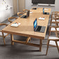 Rectangular Shaped Office Conference Table 4 Legs Task Desk in Brown Clearhalo 'furn' 'furn_office_desk' 'Furniture' 'Office Desks' 'Office Furniture' 'office_desk' 1200x1200_b9cc9bd7-f9e1-4ded-8079-eb5a576194a0