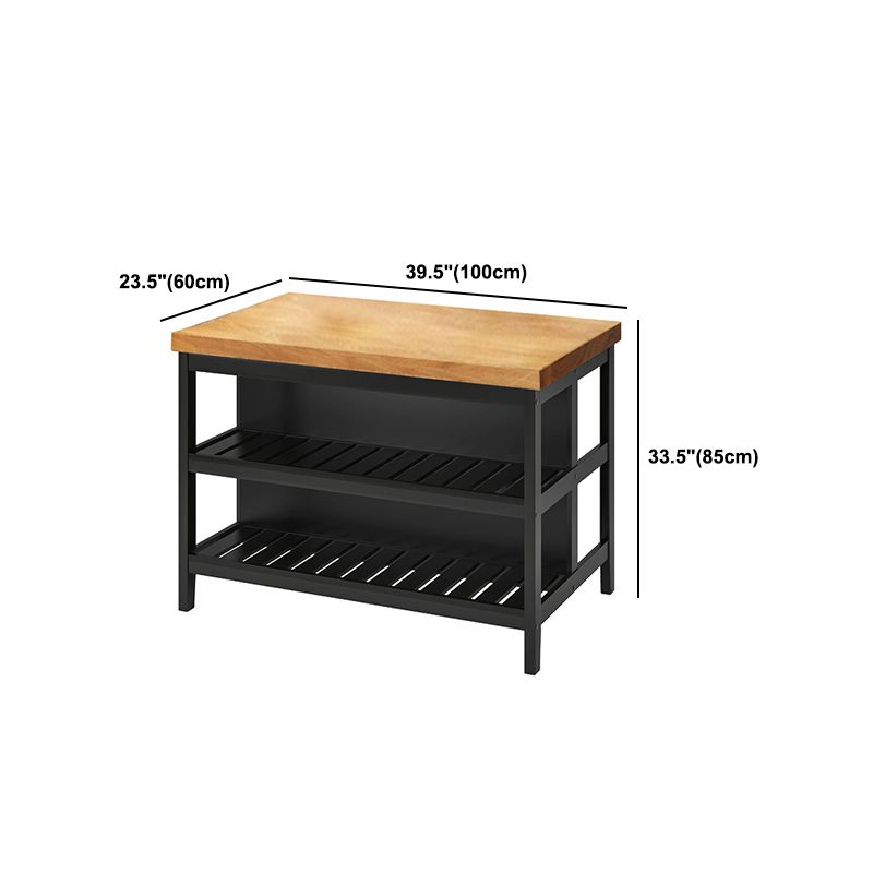 Tavolo da cucina in metallo in legno in legno in stile industriale