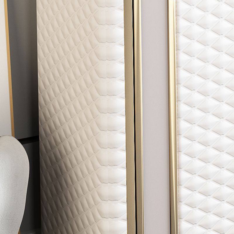 Tavolo a buffet in falda in marmo glam da 34,6 pollici con armadi e cassetti