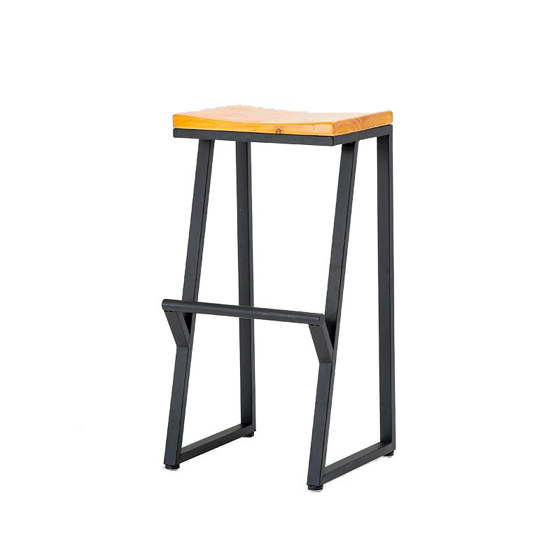 Contemporary Wood Counter Stools Metal Bar Stool for Home Use Clearhalo 'Bar Furniture' 'Bar Stools' 'bar_stools' 'furn' 'furn_bar_stools' 'Furniture' 'Kitchen & Dining Furniture' 1200x1200_b9d3a961-9b49-450e-8cfa-0c5545a3a143