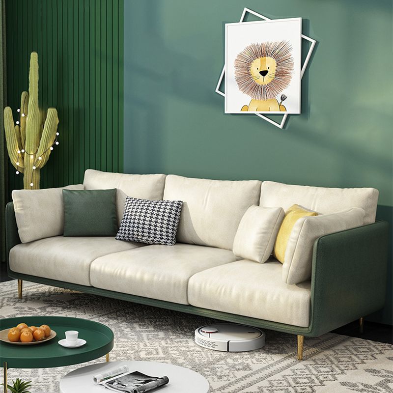 Luxueux en faux cuir sectionnel 3/4 34.25 "Haut-canapé en coupe