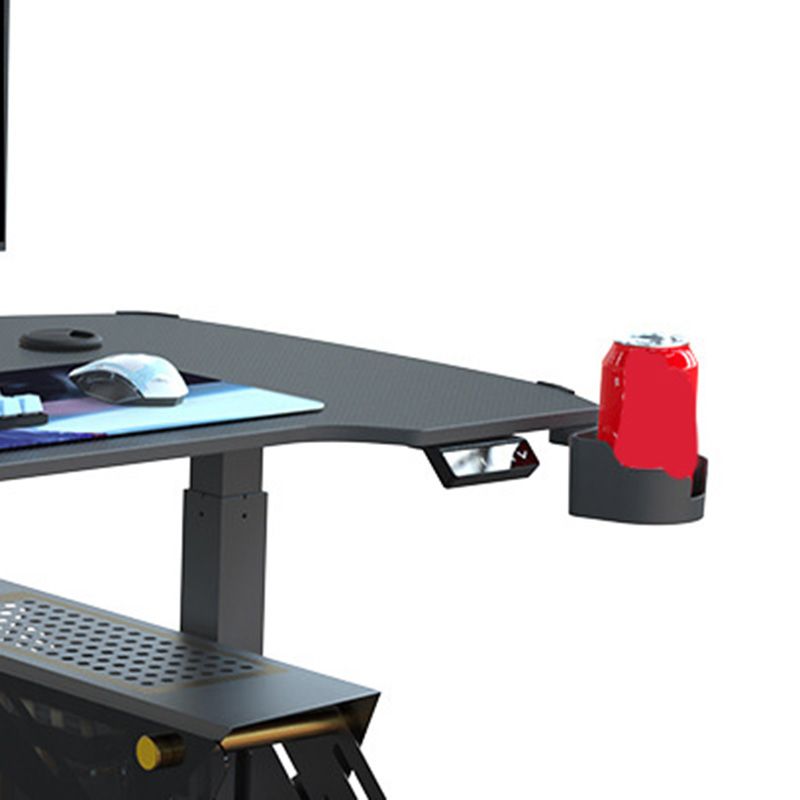 Escritorio de juego contemporáneo para oficina de 24 "w x 29" H escritorio rectangular en negro/negro