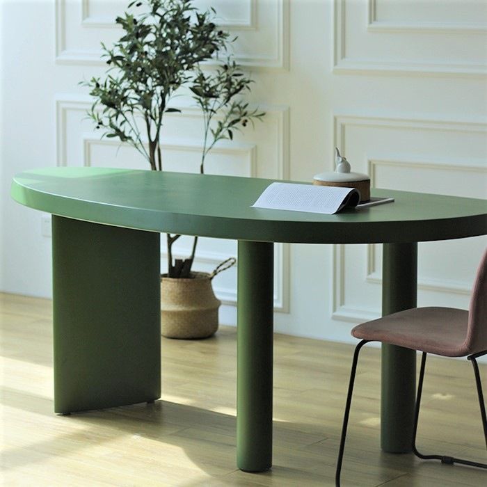 29.5" H Contemporary Simple Style Writing Desk Irregular Shape Wooden Office Desk Clearhalo 'furn' 'furn_office_desk' 'Furniture' 'Office Desks' 'Office Furniture' 'office_desk' 1200x1200_b9d71818-5b79-4026-b44c-58e7df845ea7