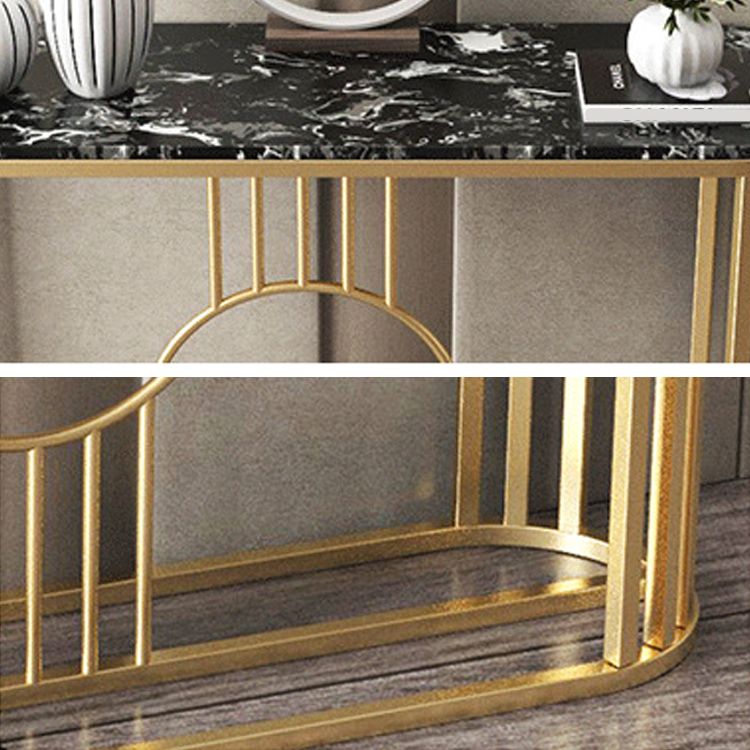 Tavolo console ovale in marmo glam tavolo da divano console telaio per sala
