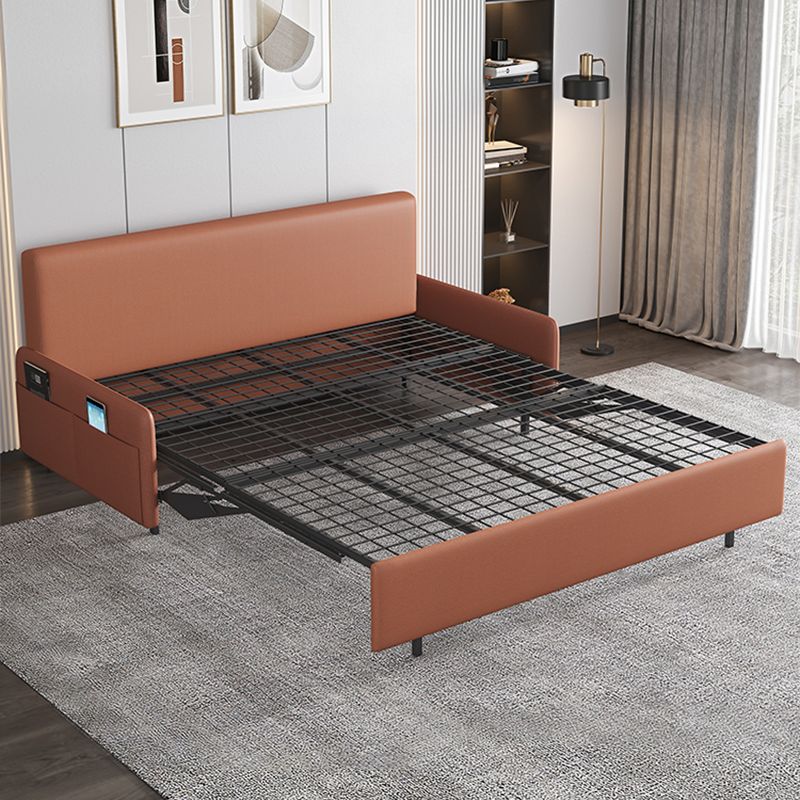 38,58 "W zeitgenössische Kunstleder -Leder -Armless -Sofa für Wohnzimmer
