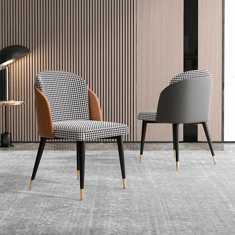 Nordic Style Upholstered Side Chairs Solid Back Armless Dining Chair Clearhalo 'Dining Chairs' 'Dining Tables & Seating' 'dining_chair' 'furn' 'furn_dining_chair' 'Furniture' 'Kitchen & Dining Furniture' 1200x1200_b9d871c0-22fc-4d8d-90c6-a36dc1482cc6