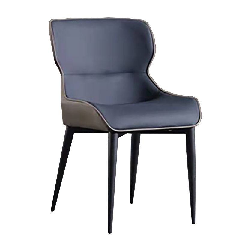 Industrial Design Arm Wingback Side Chair Faux Leather Dining Chairs Clearhalo 'Dining Chairs' 'Dining Tables & Seating' 'dining_chair' 'furn' 'furn_dining_chair' 'Furniture' 'furniture_dining_chair' 'Kitchen & Dining Furniture' 1200x1200_b9d8bf84-a706-48ac-ab98-800e9734a16a