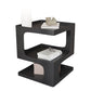 Contemporary Sofa Side Accent Table Metal Square with Storage Block Living Room Clearhalo 'Coffee & Accent Tables' 'End & Side Tables' 'end_side_tables' 'furn' 'furn_end_side_tables' 'Furniture' 'Living Room Furniture' 1200x1200_b9d8dc07-fab7-4f1a-a5ef-05186fb7836c