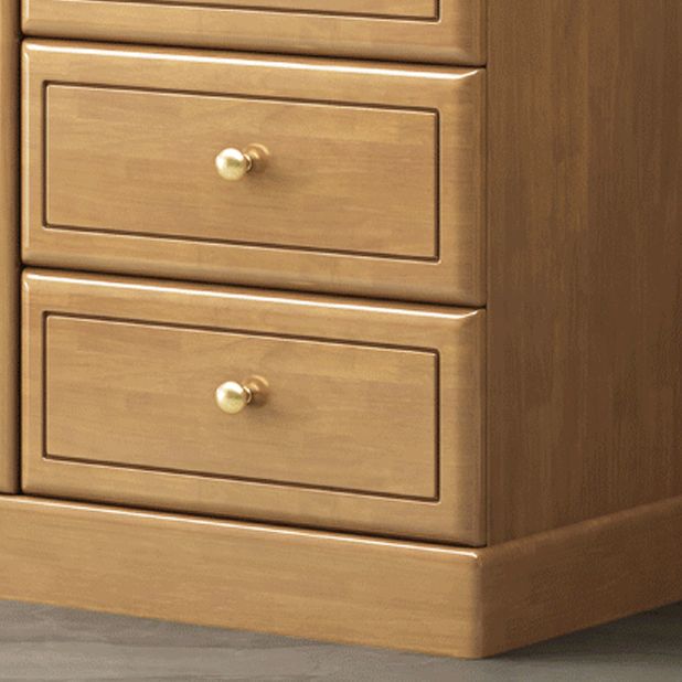 Rubberwood Accent Chest with1 - Door and Drawer, Bar Pulls Chest Clearhalo 'Cabinets & Chests' 'cabinets_chests' 'furn' 'furn_cabinets_chests' 'Furniture' 'Living Room Furniture' 1200x1200_b9da3b75-8b20-45ce-b38d-3a82bd696d5f