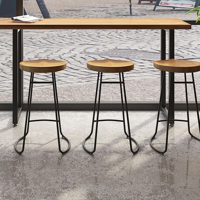 Industrial Style Bar Table Solid Wood Rectangle Bistro Bar Desk Clearhalo 'Bar Furniture' 'Bar Tables' 'bar_tables' 'furn' 'furn_bar_tables' 'Furniture' 'Kitchen & Dining Furniture' 1200x1200_b9db8f39-45af-4391-802a-595406a104d2