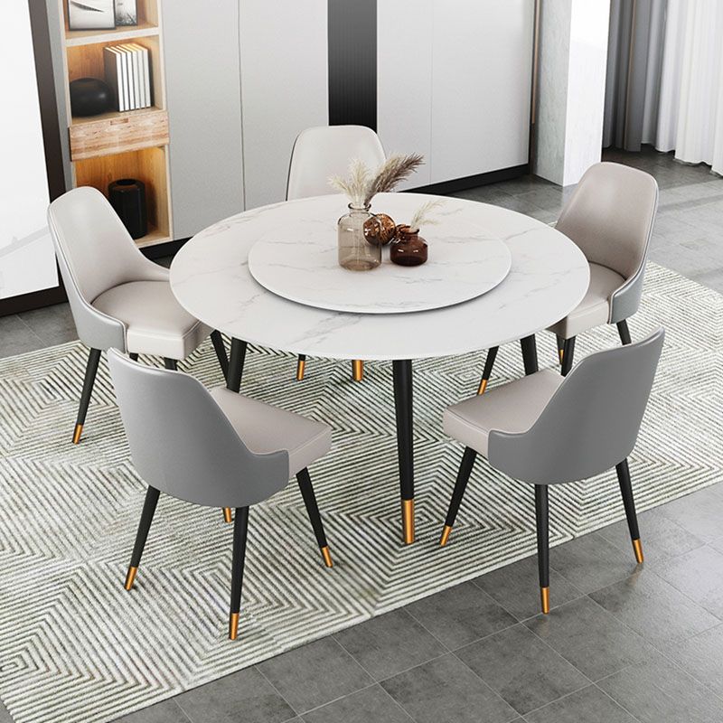 Traditional Luxury Dining Table Stone and Metal Round Tripod Base Dining Table Clearhalo 'Dining Tables & Seating' 'Dining Tables' 'dining_table' 'furn' 'furn_dining_table' 'Furniture' 'furniture_dining_table' 'Kitchen & Dining Furniture' 'kitchen' 'kitchen_dining_table' 1200x1200_b9dc7d56-053f-49c7-b160-1c31d6ee6cf0