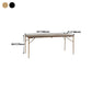Traditional Luxury Dining Table Brown Solid Wood Dining Table with Metal Base Clearhalo ' dining_table' 'Dining Tables & Seating' 'Dining Tables' 'furn' 'furn_dining_table' 'Furniture' 'furniture_dining_table' 'Kitchen & Dining Furniture' 'kitchen&dining_furn' 'kitchen' 'kitchen_dining_table' 1200x1200_b9dec4bf-0fe4-4402-be7b-e810f5c2eb4c