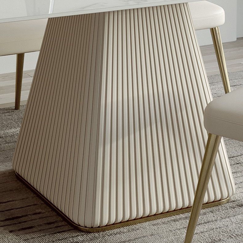 White Dinette Set with Leather Chairs 1/4/5 Pcs Modern Rectangle Dining Table Set Clearhalo 'Dining Room Sets' 'Dining Tables & Seating' 'dining_room_set' 'furn' 'furn_dining_room_set' 'Furniture' 'Kitchen & Dining Furniture' 1200x1200_b9df9b35-1ae6-4101-8aeb-7cb95b9bd2b3