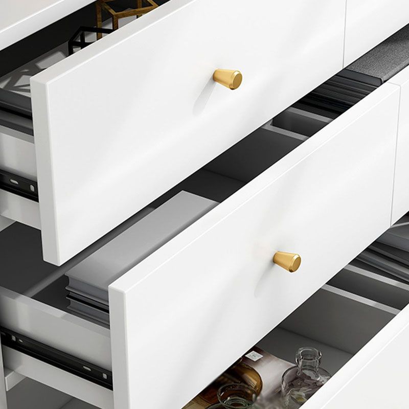 Soggiorno ingegnerizzato in legno buffet moderno a buffet bianco con cassetti