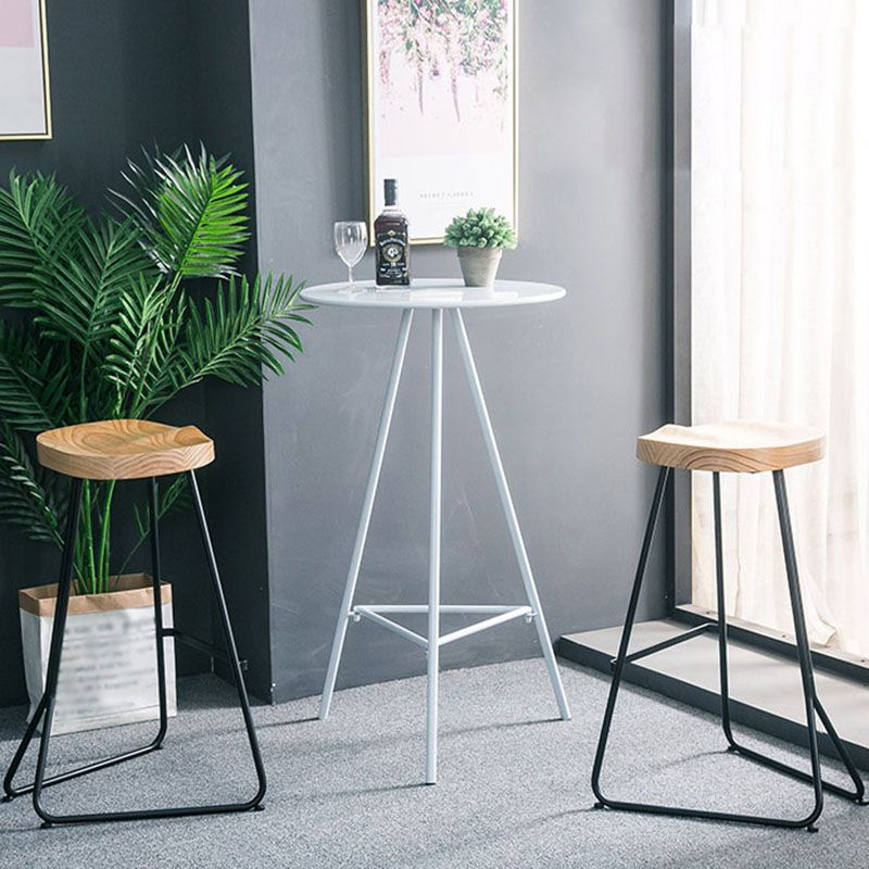 Industrial Style Iron Bar Table 23.6" Round Top Indoor Table with 3 Legs Clearhalo 'Bar Furniture' 'Bar Tables' 'bar_tables' 'furn' 'furn_bar_tables' 'Furniture' 'furniture_bar_tables' 'Kitchen & Dining Furniture' 'kitchen&dining_furn' 'kitchen' 1200x1200_b9dffff2-0d27-4582-bac1-c5f663128d6a