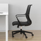 Chaise de bureau de style moderne, bras fixes à dossier moyen, chaise de travail ergonomique en maille