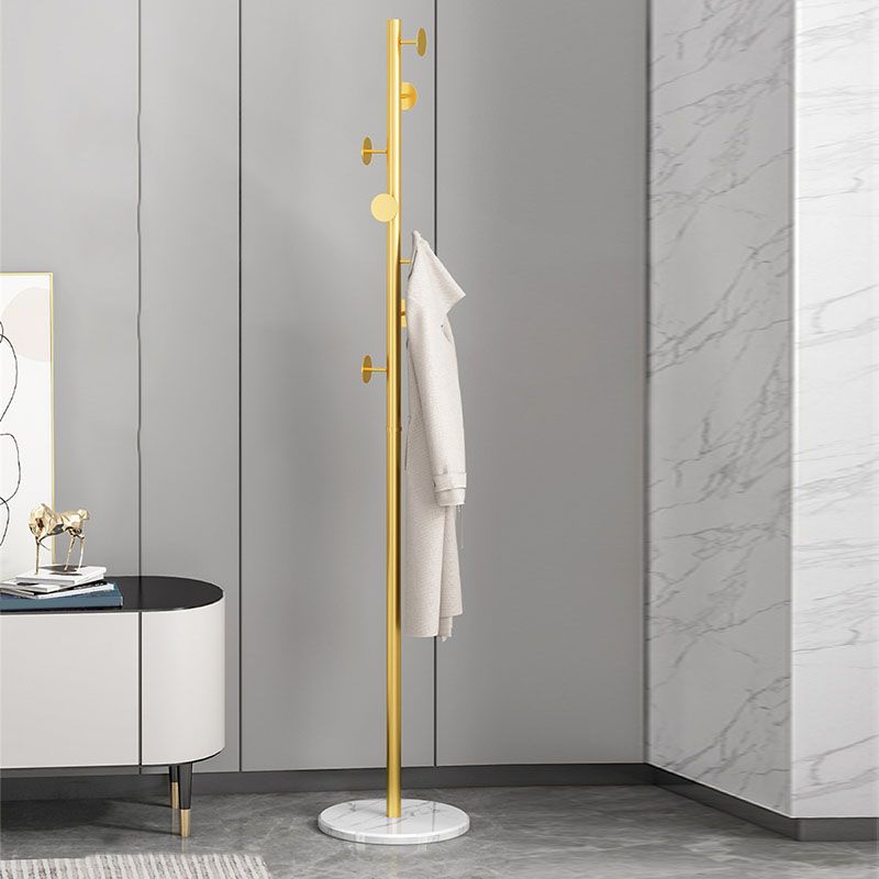 Vrijstaande hall tree marmeren basisinvoer hal boom met 8 haken
