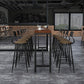 Tavolo da pranzo in legno in legno di pino tavolo da bar rettangolo industriale con base di cavalletto per caffè