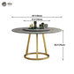Sintered Stone Top Rotatable Round Table Modern Dining Table with Pedestal Base Clearhalo 'Dining Tables & Seating' 'Dining Tables' 'dining_table' 'furn' 'furn_dining_table' 'Furniture' 'furniture_dining_table' 'Kitchen & Dining Furniture' 'kitchen' 'kitchen_dining_table' 1200x1200_b9e198c5-1937-463e-9562-e23b719fa2af