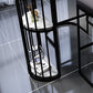Modern Black and White Event and Cocktail Table Marble Storage Counter Table Clearhalo 'Bar Furniture' 'Bar Tables' 'bar_tables' 'Furniture' 'furniture_bar_tables' 'Kitchen & Dining Furniture' 'kitchen&dining_furn' 'kitchen' 1200x1200_b9e32e10-c468-4bde-868f-01e898d4d0ba