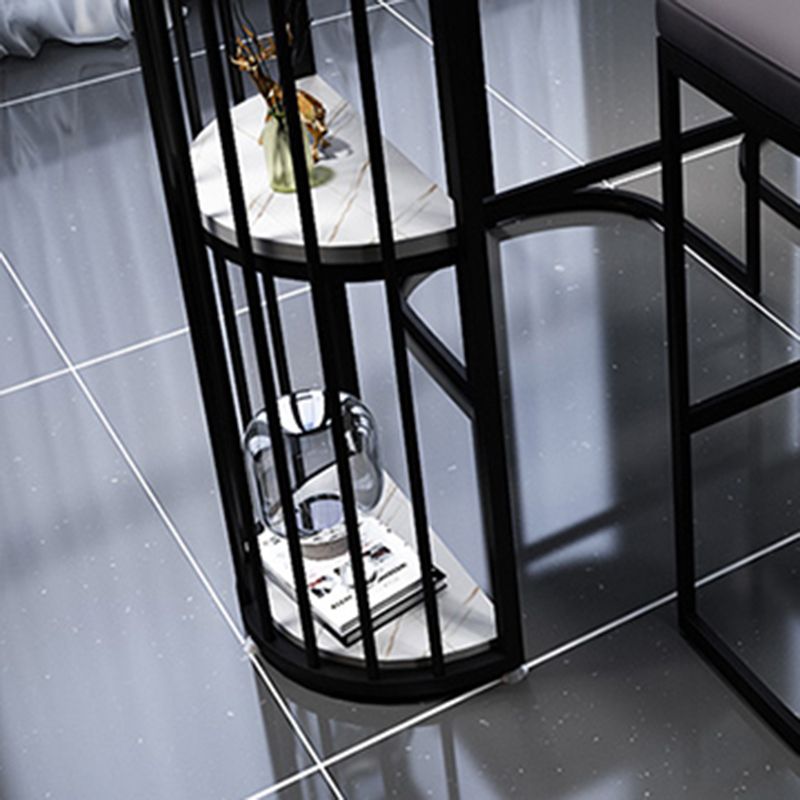 Modern Black and White Event and Cocktail Table Marble Storage Counter Table Clearhalo 'Bar Furniture' 'Bar Tables' 'bar_tables' 'Furniture' 'furniture_bar_tables' 'Kitchen & Dining Furniture' 'kitchen&dining_furn' 'kitchen' 1200x1200_b9e32e10-c468-4bde-868f-01e898d4d0ba
