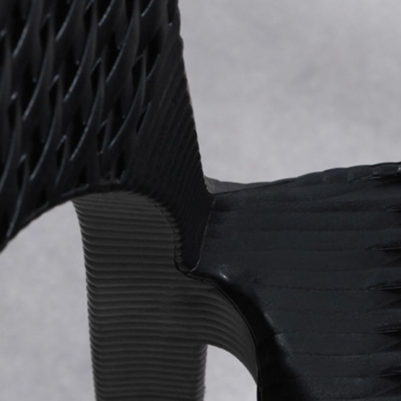 Eigentijdse open rug eetkamerstoel plastic stapelbare eetgelegenheden stoel