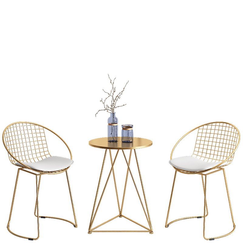 Metal Kitchen Dining Arm Chairs Glam Upholstered Dining Chairs Clearhalo 'Dining Chairs' 'Dining Tables & Seating' 'dining_chair' 'furn' 'furn_dining_chair' 'Furniture' 'Kitchen & Dining Furniture' 1200x1200_b9e4f5c3-a95b-41ab-a781-78a496963f6e