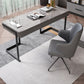 Scrivania per ufficio in acciaio Home Office 29.5 "H moderno scrittura di scrittura grigia con cassetti