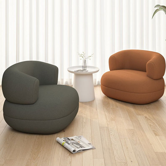 Contemporary Faux Leather Tuxedo Arm Curved Sofa for Living Room