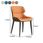 フェイクレザーとメタルアームレスダイニングチェアモダンサイドチェア
