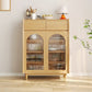 Sideboard per interni in legno da pranzo in legno chiaro moderno con gambe