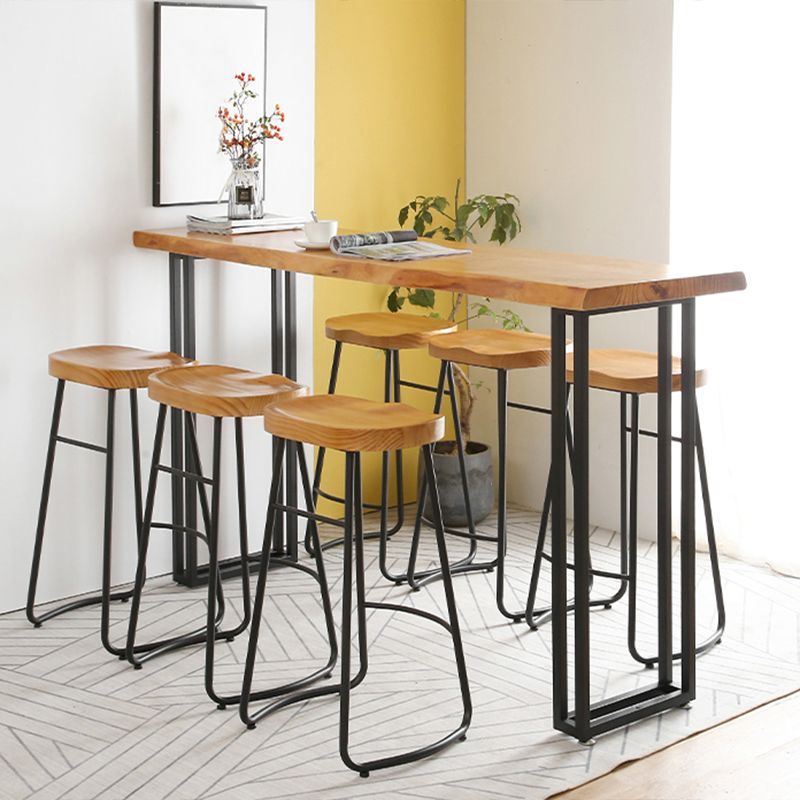 Modern 1/4/7 stuks Bar Tafel Set rechthoekige dennenhouttafel voor balkoncafé