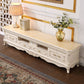 Glam Media Console Marble Open Shelving TV Stand for Living Room Clearhalo 'furn' 'furn_tv_stands_entertainment_centers' 'Furniture' 'Living Room Furniture' 'TV Stands & Entertainment Centers' 'TV Stands & Media Storage Furniture' 'tv_stands_entertainment_centers' 1200x1200_b9ee84b9-e3e5-45eb-b997-e668725df26b