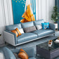 Contemporary Upholstered Sofa Blue Sewn Pillow Back Couch with Tuxedo Arm Clearhalo 'furn' 'furn_sofas' 'Furniture' 'furniture_sofas' 'kitchen' 'kitchen_sofas' 'Living Room Furniture' 'Sofa' 'sofas' 1200x1200_b9efc7a4-5aab-4d03-aa13-ef4fedfaae6f