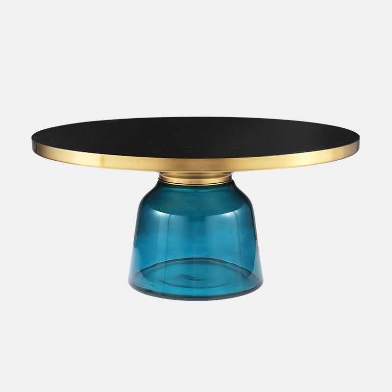 13.7"/20.8" Tall Modern Glass Pedestal Round Table Top Coffee Table Clearhalo 'Coffee & Accent Tables' 'Coffee Tables' 'coffee_tables' 'furn' 'furn_coffee_tables' 'Furniture' 'Living Room Furniture' 1200x1200_b9f04b80-59db-4ac7-847b-c5a16526cfaa