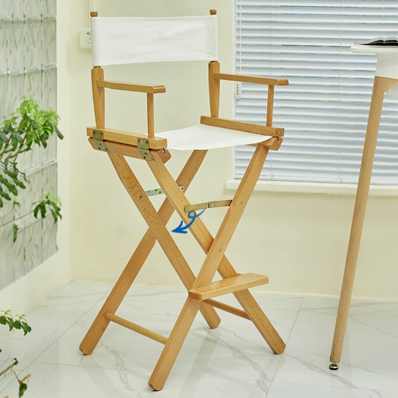 Industrial Backrest Arm Counter Stool Solid Wood Bar Stool with Canvas Cushion Clearhalo 'Bar Furniture' 'Bar Stools' 'bar_stools' 'furn' 'furn_bar_stools' 'Furniture' 'Kitchen & Dining Furniture' 1200x1200_b9f39de2-dd1a-4319-a0ab-21a86bf8aa83