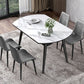 Round Extendable Stone Dining Site Table Contemporary 51.2'' Dinette Table Clearhalo ' dining_table' 'Dining Tables & Seating' 'Dining Tables' 'furn' 'furn_dining_table' 'Furniture' 'furniture_dining_table' 'Kitchen & Dining Furniture' 'kitchen&dining_furn' 'kitchen' 'kitchen_dining_table' 1200x1200_b9f66a8f-7d84-4d56-b9f5-f6ec6a85e002