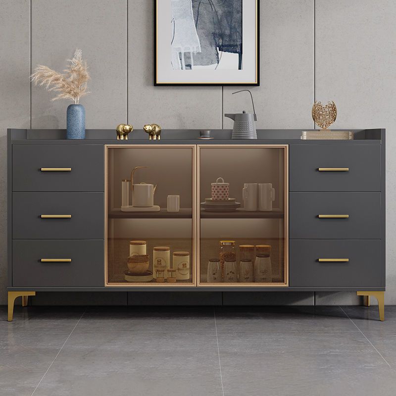 Galm ingegnerizzato in legno sideboard credenza regolabile scaffalatura con cassetto per soggiorno