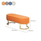 Glam Cushioned Seating Bench Oval Entryway and Bedroom Bench , 18" W Clearhalo 'Benches' 'Chairs & Seating' 'furn' 'furn_benches' 'Furniture' 'Living Room Furniture' 1200x1200_b9f8a6a0-9e93-47e0-bded-788664f9e937