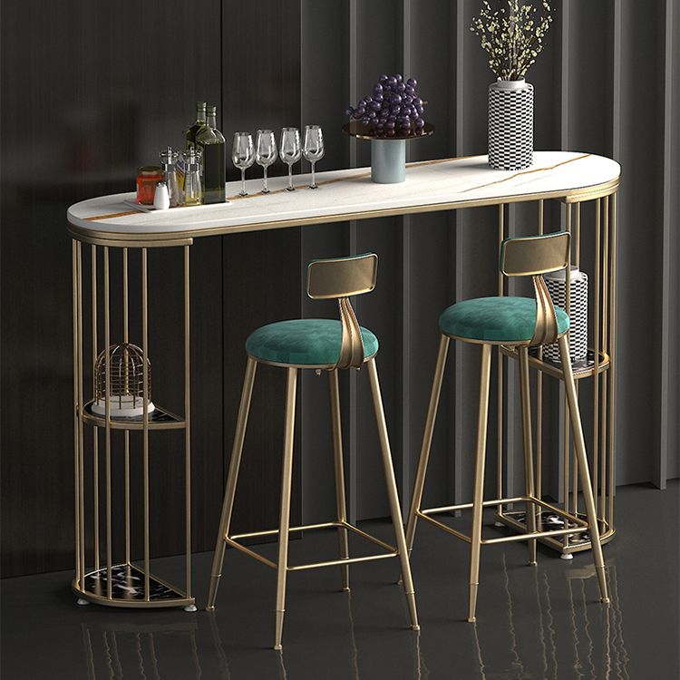Round Scandinavian Low Back Counter & Bar Stool Metal Counter Chair with Cushion Clearhalo 'Bar Furniture' 'Bar Stools' 'bar_stools' 'furn' 'furn_bar_stools' 'Furniture' 'furniture_bar_stools' 'Kitchen & Dining Furniture' 1200x1200_b9f8b028-26b1-490d-a9a6-6e2556637791