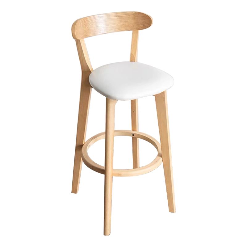 Contemporary Solid Wood Barstool Indoor Bar Stool with Cushion and Low Back Clearhalo 'Bar Furniture' 'Bar Stools' 'bar_stools' 'furn' 'furn_bar_stools' 'furniture_bar_stools' 'Kitchen & Dining Furniture' 'kitchen&dining_furn' 'kitchen' 'kitchen_furn' Furniture' 1200x1200_b9f9b560-ced6-4a03-9c54-a6bd6bd1ad61