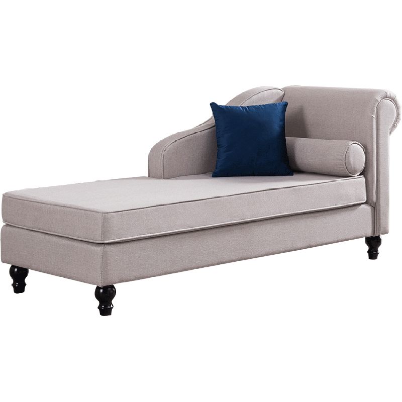 Wood One Armed Contemporary Chaise Rolled Arms with Legs for Living Room Clearhalo 'Chairs & Seating' 'Chaise Lounge' 'chaise_lounge' 'furn' 'furn_chaise_lounge' 'Furniture' 'Living Room Furniture' 1200x1200_b9fa0aa3-ba4a-4674-a72f-a8ea8117beb1