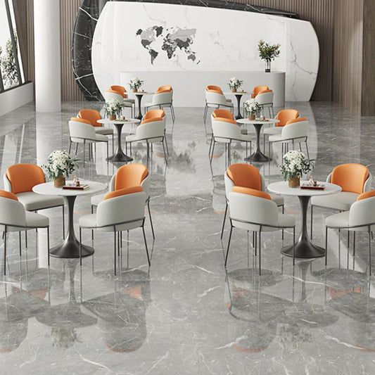 Juego de comedor redondo con sillas acolchadas 1/2/4/5 piezas de piedra Top Cinette para cocina