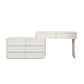 Contemporary Cream Wooden Make up Dressing and Stool with Drawers