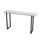 Industrial Indoor Rectangle Counter Wine Table Stone and Metal Bar/Dinette Table