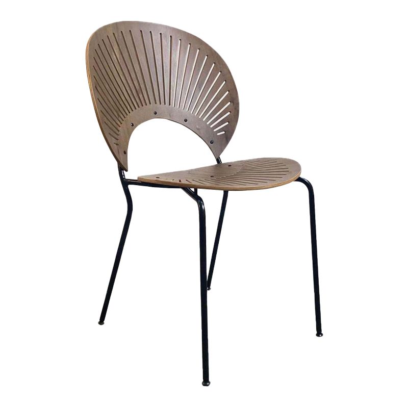 Contemporary Home Side Chair Open Back Metal Legs Wood Dining Room Chair Clearhalo ' kitchen&dining_furn' 'Dining Chairs' 'Dining Tables & Seating' 'dining_chair' 'furn' 'furn_dining_chair' 'Furniture' 'furniture_dining_chair' 'Kitchen & Dining Furniture' 'kitchen' 1200x1200_b9fdd254-5de6-4ab2-86a9-dd73ab44270b