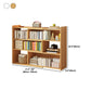 Modern Wood Horizontal Book Shelf Closed Back Shelf Bookcase